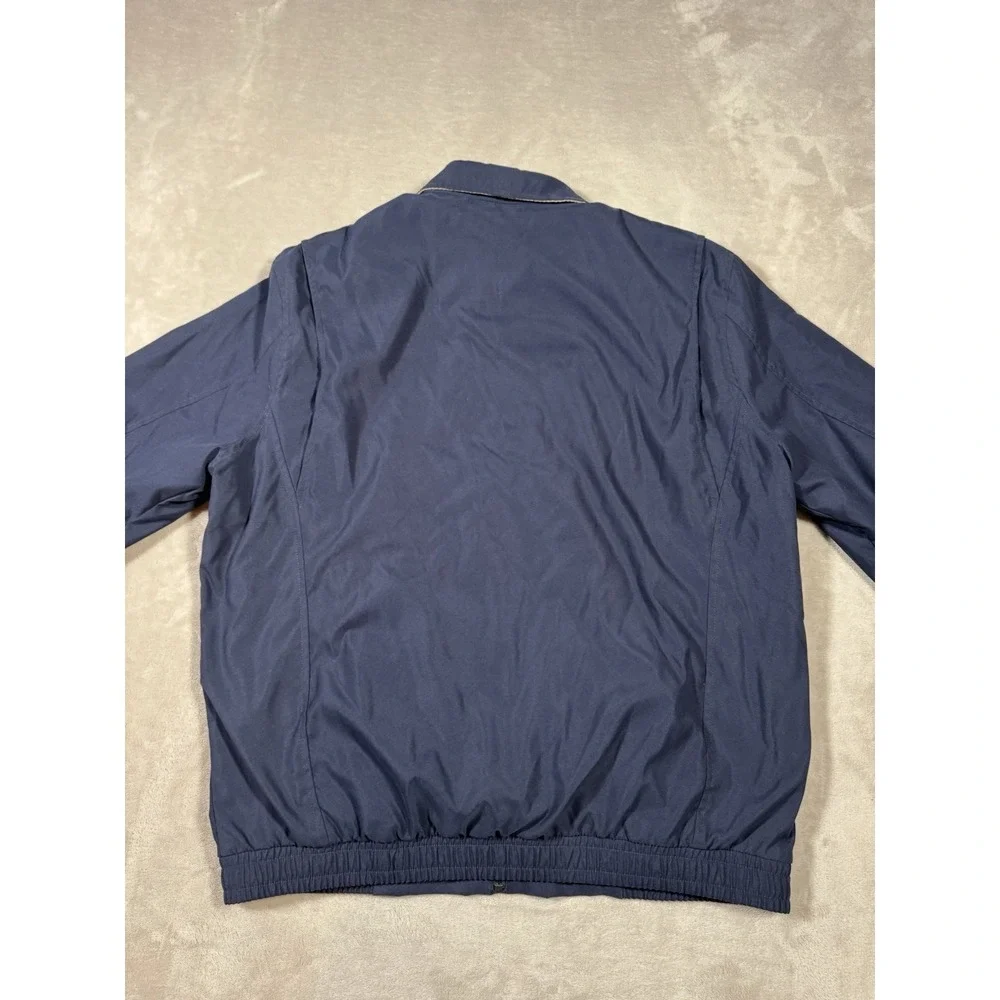 Polo Ralph Lauren Harrington Jacket Size Medium Navy Blue Flannel Lined